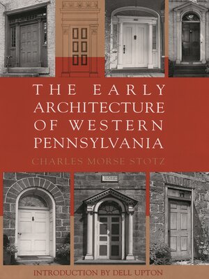 cover image of The Early Architecture of Western Pennsylvania